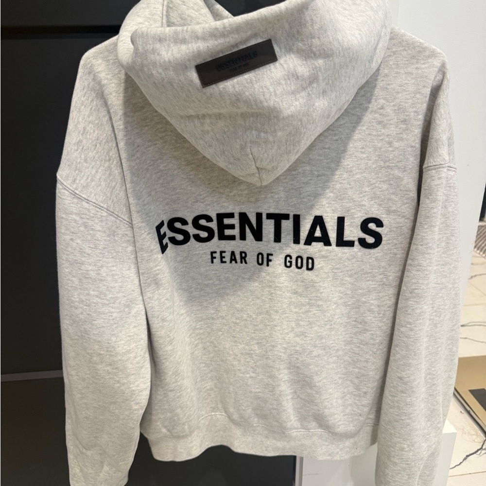Essentials Fear of God Light Gray Hoodie